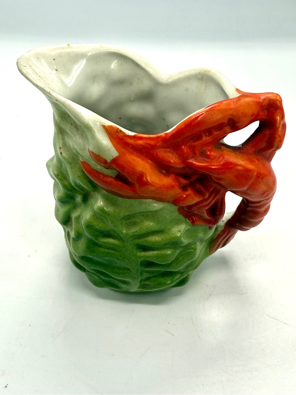 VTG Royal Bayreuth Ceramic Lobster Creamer/Pitcher, 4” Hand Painted MCM Decor